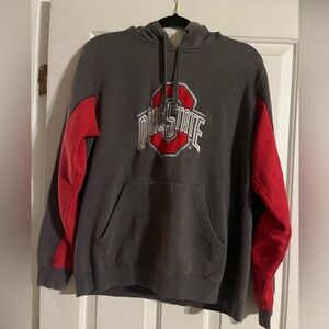 Ohio state  Gray & Red Pullover Hoodie size large